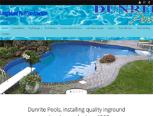 Tablet Screenshot of dunritepoolsconstruction.com